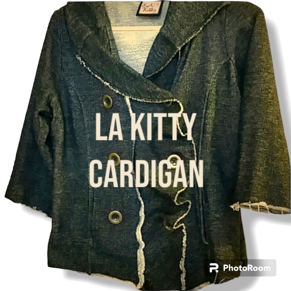 LA Kitty Jackets & Blazers - Cute denim looking jacket/Cardigan. Super stretchy & soft!